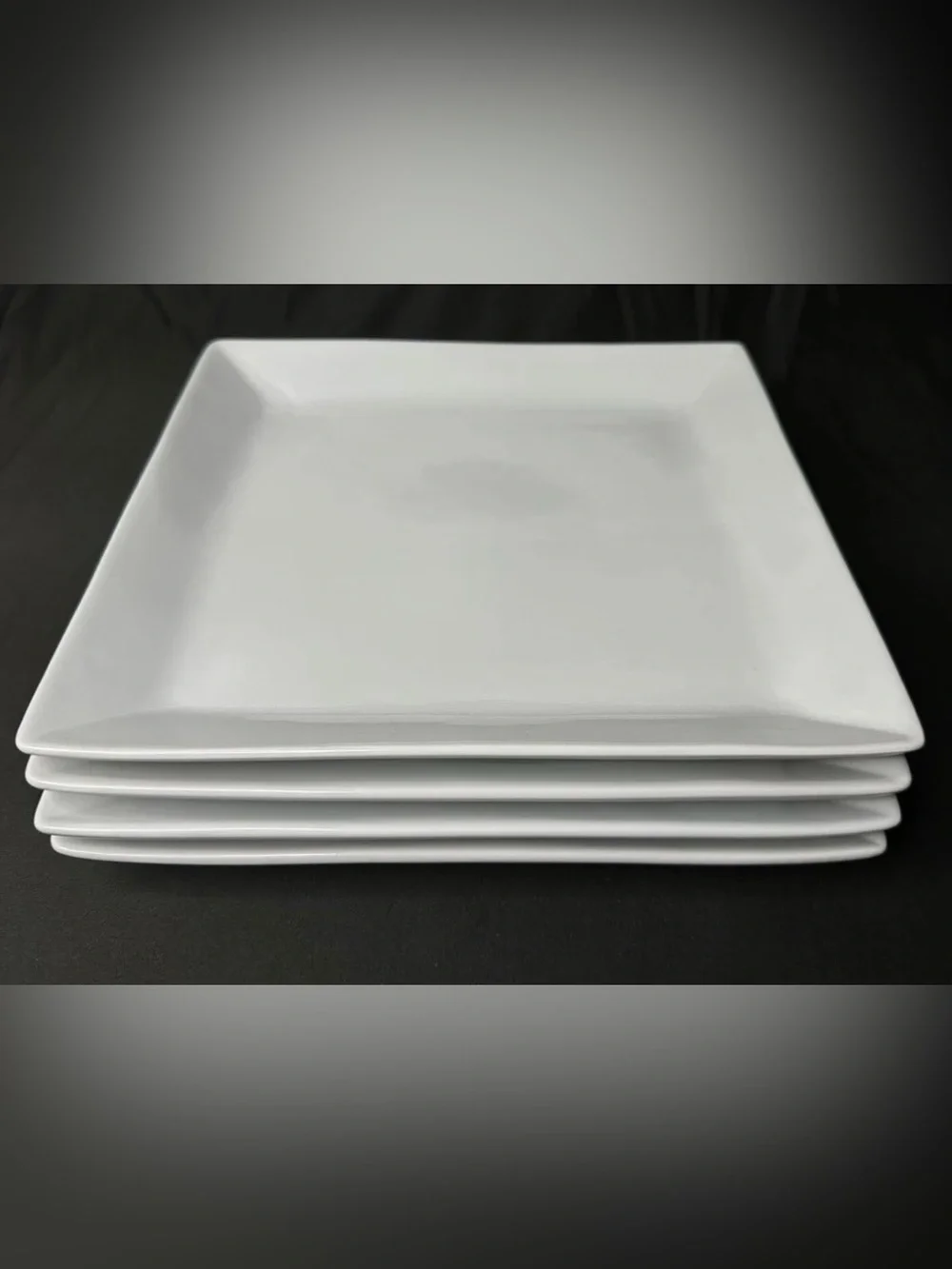 Pottery Barn Great White Square Dinner Plate - White 4 plates